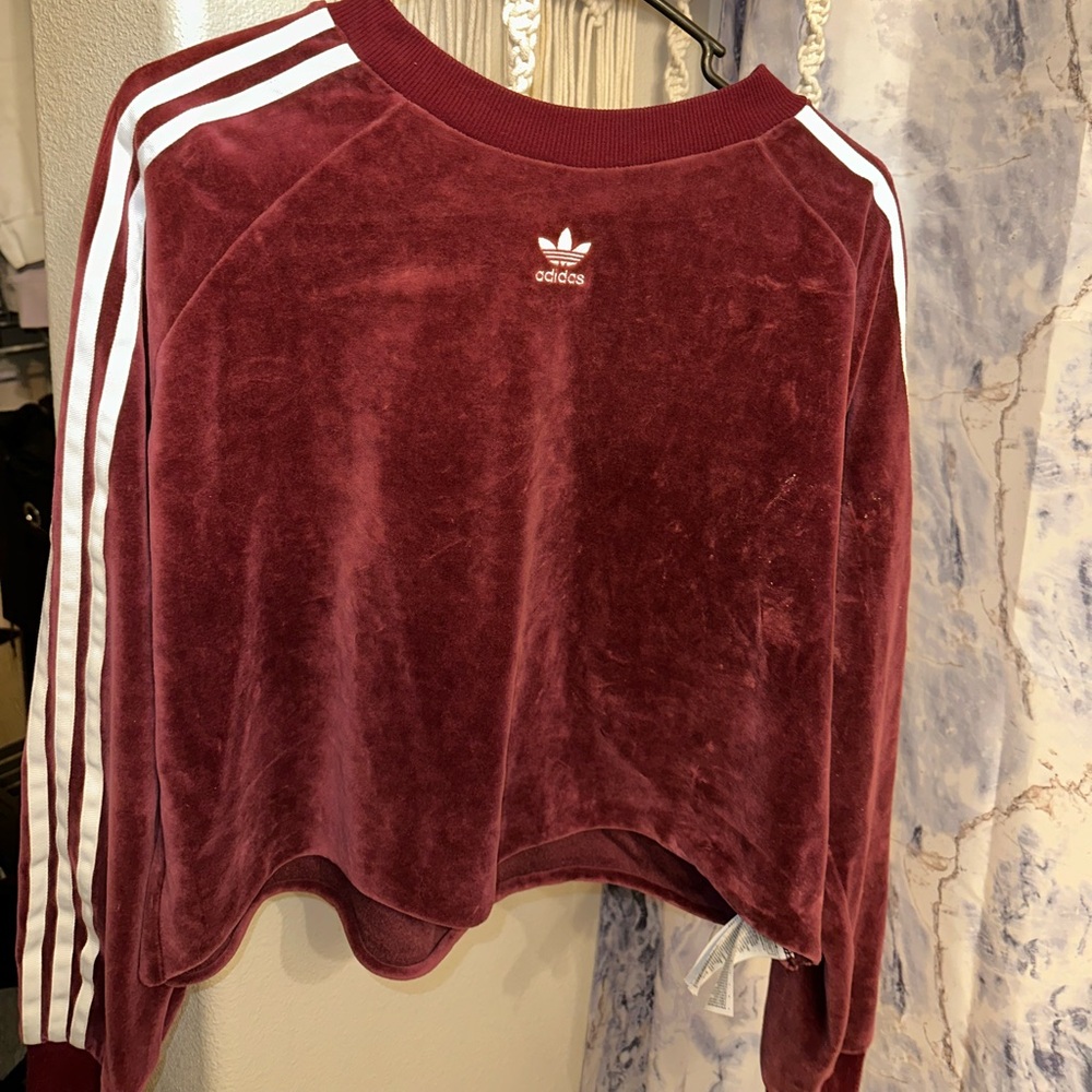 Adidas velvet sweater